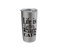 Life is Better with Cats Stainless Steel Insulated Tumbler