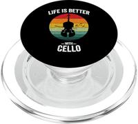 Life is Better with Cello Vintage Cello PopSockets PopGrip for MagSafe