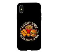 Life Is Better With Chicken Nuggets And Fries Foodie Case for iPhone X/XS