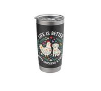 Life is Better with Chickens and Dogs Stainless Steel Insulated Tumbler