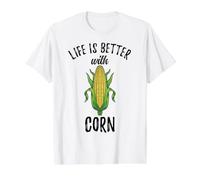 Life is Better with Corn Value Graphic T-Shirt, Men, White, M