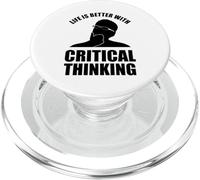 Life Is Better With Critical Thinking PopSockets PopGrip for MagSafe