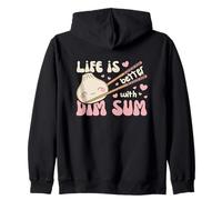 Life Is Better With Dim Sum Kawaii Dim Sum Dumpling Zip Hoodie