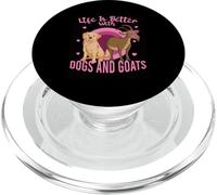 Life Is Better With Dogs And Goats Farmer Farming Dog Goat PopSockets PopGrip for MagSafe
