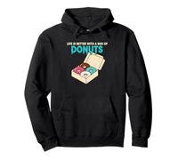 Life Is Better With Donuts Sweet Treat Lover Pullover Hoodie