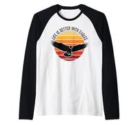 Life is Better with Eagles Raglan Baseball Tee