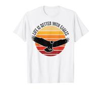 Life is Better with Eagles Value Graphic T-Shirt, Men, White, M