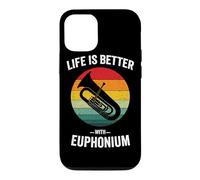 Life is Better with Euphonium Vintage Horn Instrument Case for iPhone 12/12 Pro