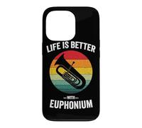 Life is Better with Euphonium Vintage Horn Instrument Case for iPhone 13 Pro