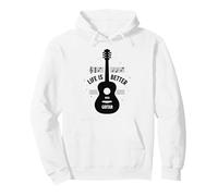 Life Is Better With Guitar Gear - Musician Music Lover Gift Pullover Hoodie, Adult Unisex, White, X-Large