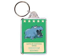 Life is Better with Hippos Around - Double Sided Large Keyring