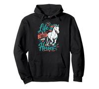 Life Is Better With Horses Pullover Hoodie