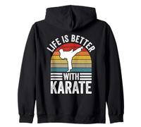 Life Is Better With Karate Funny Karateka Zip Hoodie