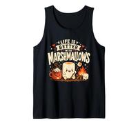 Life is Better with Marshmallows Campfire Camping Quote Tank Top