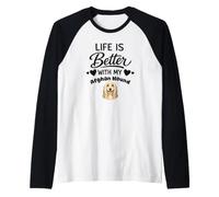 Life is Better with My Afghan Hound Afghan Hound Dog Raglan Baseball Tee