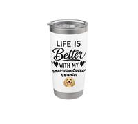 Life is Better with My American Cocker Spaniel American Stainless Steel Insulated Tumbler