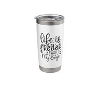 Life is Better with My Boys Stainless Steel Insulated Tumbler