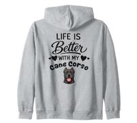 Life is better with my Cane Corso Cane Corso Dog Zip Hoodie