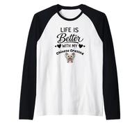 Life is Better with My Chinese Crested Chinese Crested Dog Raglan Baseball Tee