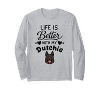 Life is Better with My Dutchie Dutch Shepherd Dog Long Sleeve T-Shirt