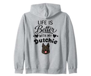Life is better with my Dutchie Dutch Shepherd Dog Zip Hoodie