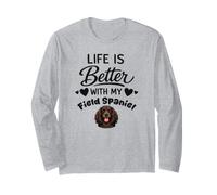Life is Better with My Field Spaniel Field Spaniel Dog Long Sleeve T-Shirt