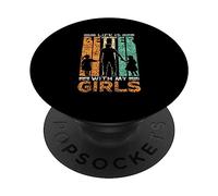 Life Is Better With My Girls Father Father's Day Dad Daddy PopSockets Adhesive PopGrip