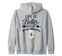 Life is better with my Great Pyrenees Great Pyrenees Dog Zip Hoodie