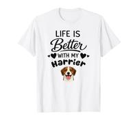 Life is Better with My Harrier Harrier Dog T-Shirt