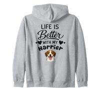 Life is better with my Harrier Harrier Dog Zip Hoodie