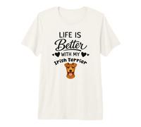 Life is Better with My Irish Terrier Irish Terrier Dog Premium T-Shirt