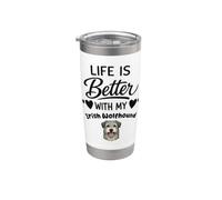 Life is Better with My Irish Wolfhound Dog Stainless Steel Insulated Tumbler