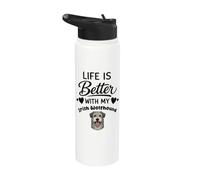 Life is Better with My Irish Wolfhound Dog Stainless Steel Insulated Water Bottle
