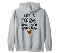 Life is better with my Mastiff Mastiff Dog Zip Hoodie