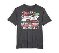 Life is Better with My Stepson for Best Stepmother Mothers T-Shirt, Men's Big and Tall, Dark Heather Grey, 6X Tall