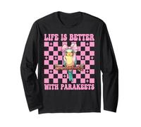 Life is Better with Parakeets Budgie Parrot Girl Coquette Long Sleeve T-Shirt