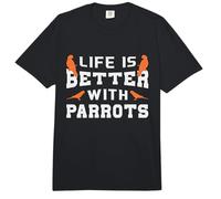 Life is Better with Parrots Quaker Parrot Owners Funny Bird Comfort Colors Adult Heavyweight T-Shirt