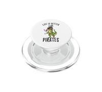 Life Is Better With Pirates Dinosaur PopSockets PopGrip for MagSafe