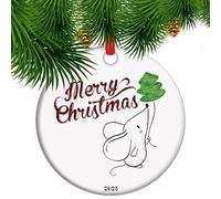 Life is better with Rats - Christmas Keepsake For Baby New Parents Friends Family, Rat Ceramic Christmas Ornament, Rat Owner Lover Gift