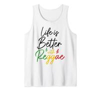 Life Is Better With Reggae Music Rasta Rastafari Jamaican Tank Top