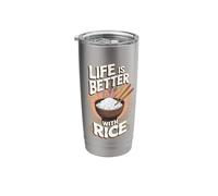 Life is Better with Rice Stainless Steel Insulated Tumbler