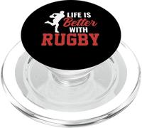 Life Is Better With Rugby PopSockets PopGrip for MagSafe