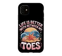 Life Is Better With Sand Between My Toes Starfish Beach Case for iPhone 11