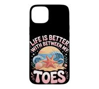 Life Is Better With Sand Between My Toes Starfish Beach Case for iPhone 15 Plus