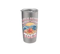 Life is Better with Sand Between My Toes Starfish Beach Stainless Steel Insulated Tumbler