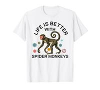 Life is Better with Spider Monkeys Funny Monkey Lover Value Graphic T-Shirt
