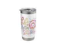 Life is Better with Sprinkles Donut Doughnut Lover Stainless Steel Insulated Tumbler