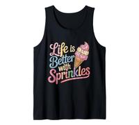 Life is Better with Sprinkles Summer Ice Cream Lover Tank Top