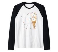 Life is Better with Sprinkles Sweet Ice Cream Lover Raglan Baseball Tee