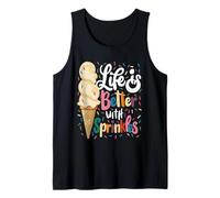 Life is Better with Sprinkles Sweet Ice Cream Lover Tank Top